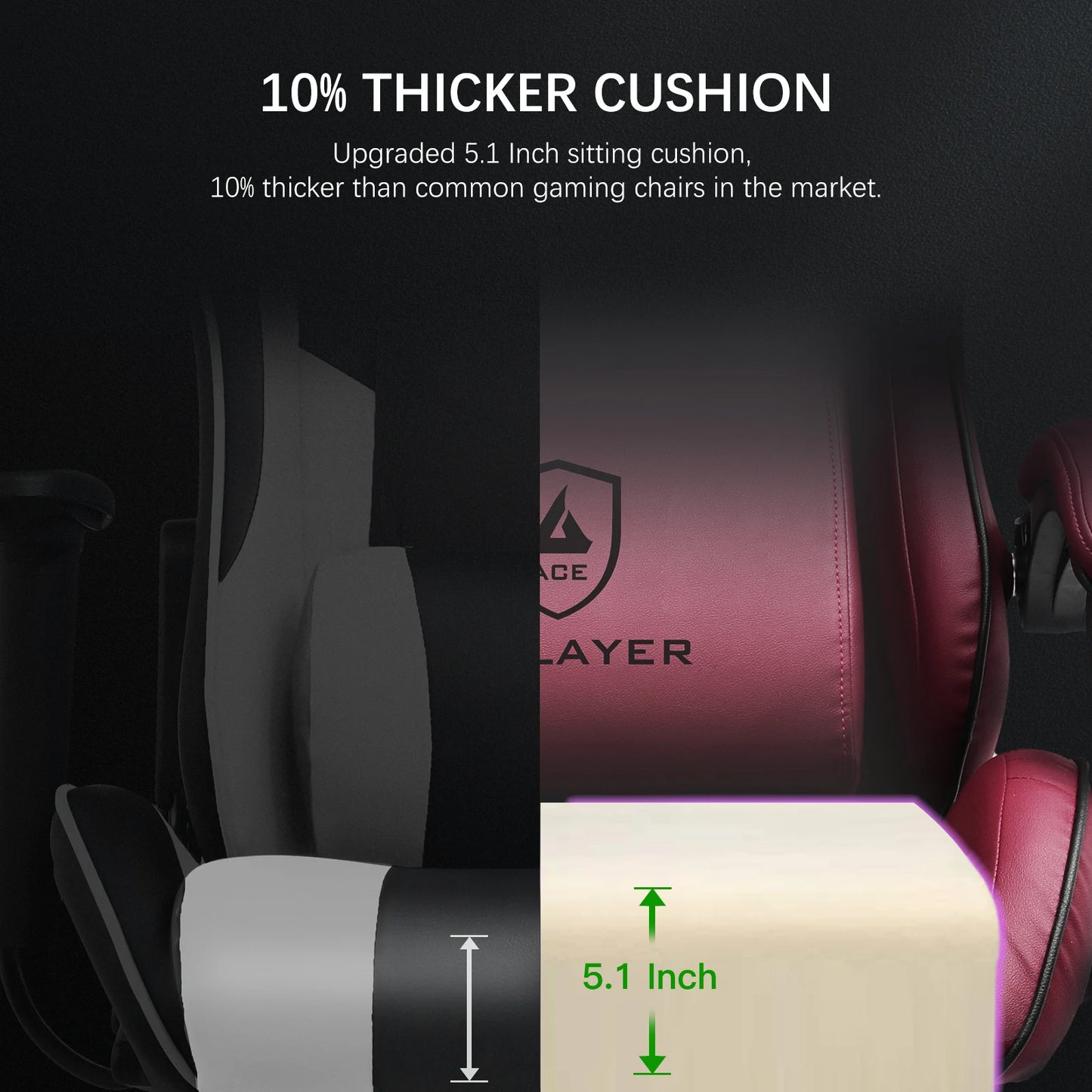 GTPLAYER Ergonomic Gaming Chair Swiveling Faux Leather with Speakers