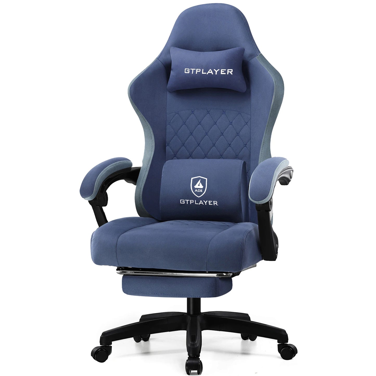 GTPLAYER Ergonomic Gaming Chair With Pocket Spring Cushion And Footrest
