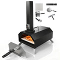 Karinear Outdoor Pizza Oven, Wood Pellet Pizza Oven 12inch with Pizza Peel and Pizza Cutter for Beach Camping [Energy Class A]