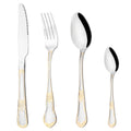 Snplowum Stainless Steel Flatware Set Dinnerware Silverware