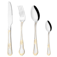 Snplowum Stainless Steel Flatware Set Dinnerware Silverware