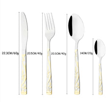 Snplowum Stainless Steel Flatware Set Dinnerware Silverware