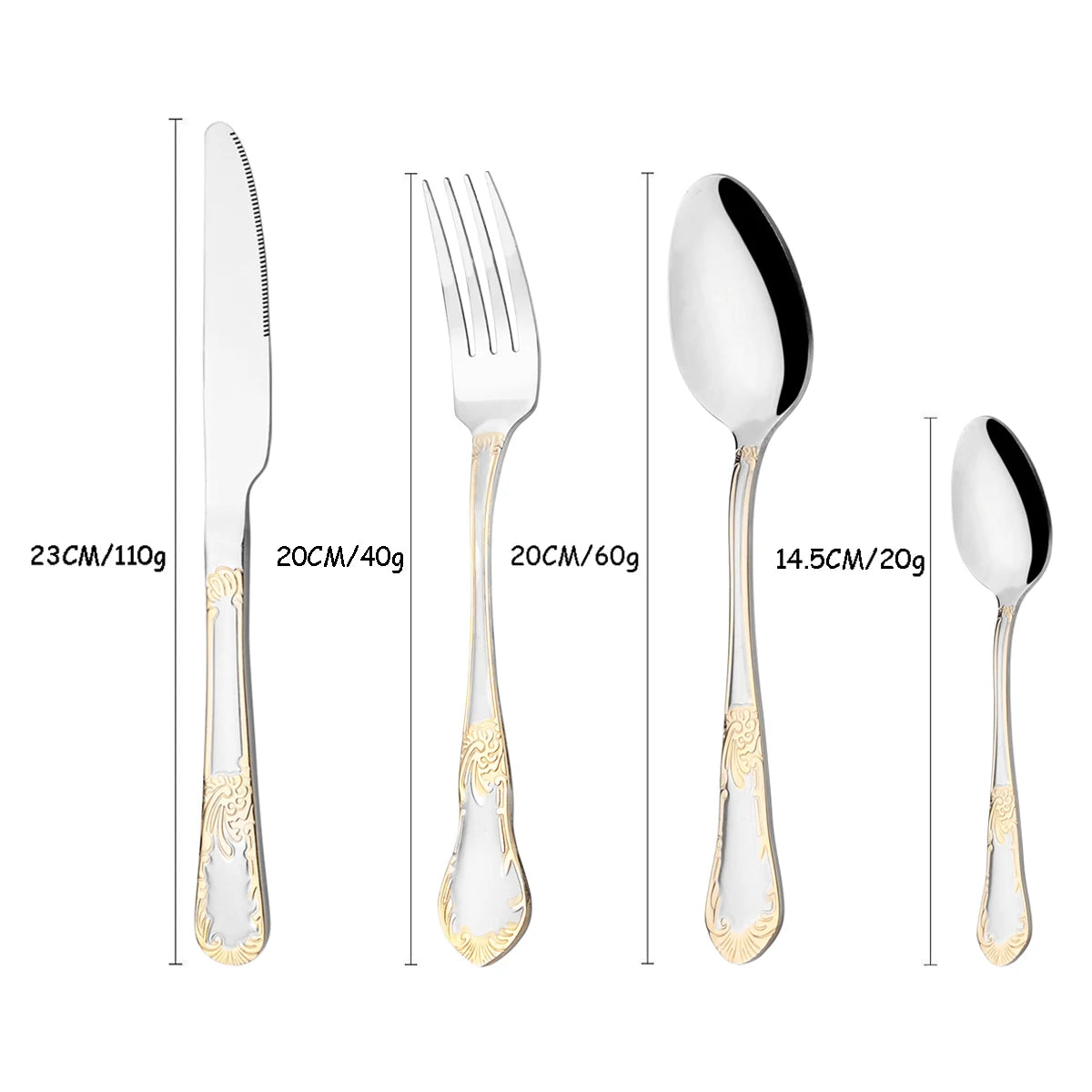Snplowum Stainless Steel Flatware Set Dinnerware Silverware