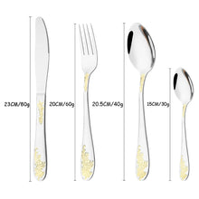 Snplowum Stainless Steel Flatware Set Dinnerware Silverware