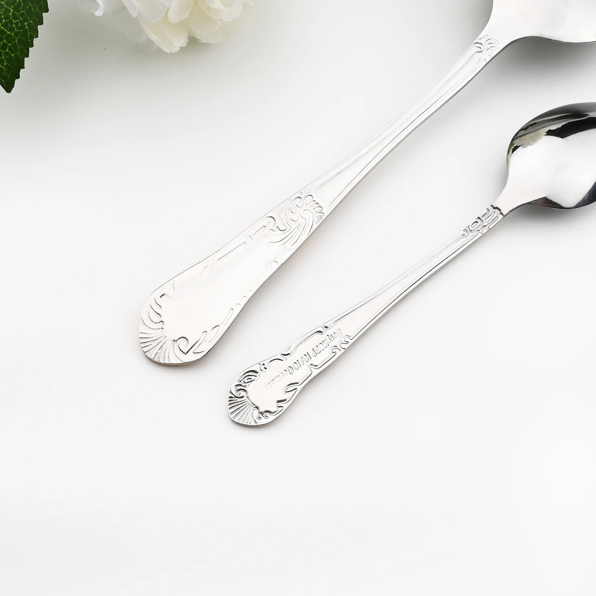 Snplowum Stainless Steel Flatware Set Dinnerware Silverware