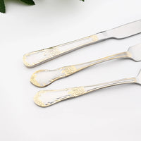 Snplowum Stainless Steel Flatware Set Dinnerware Silverware