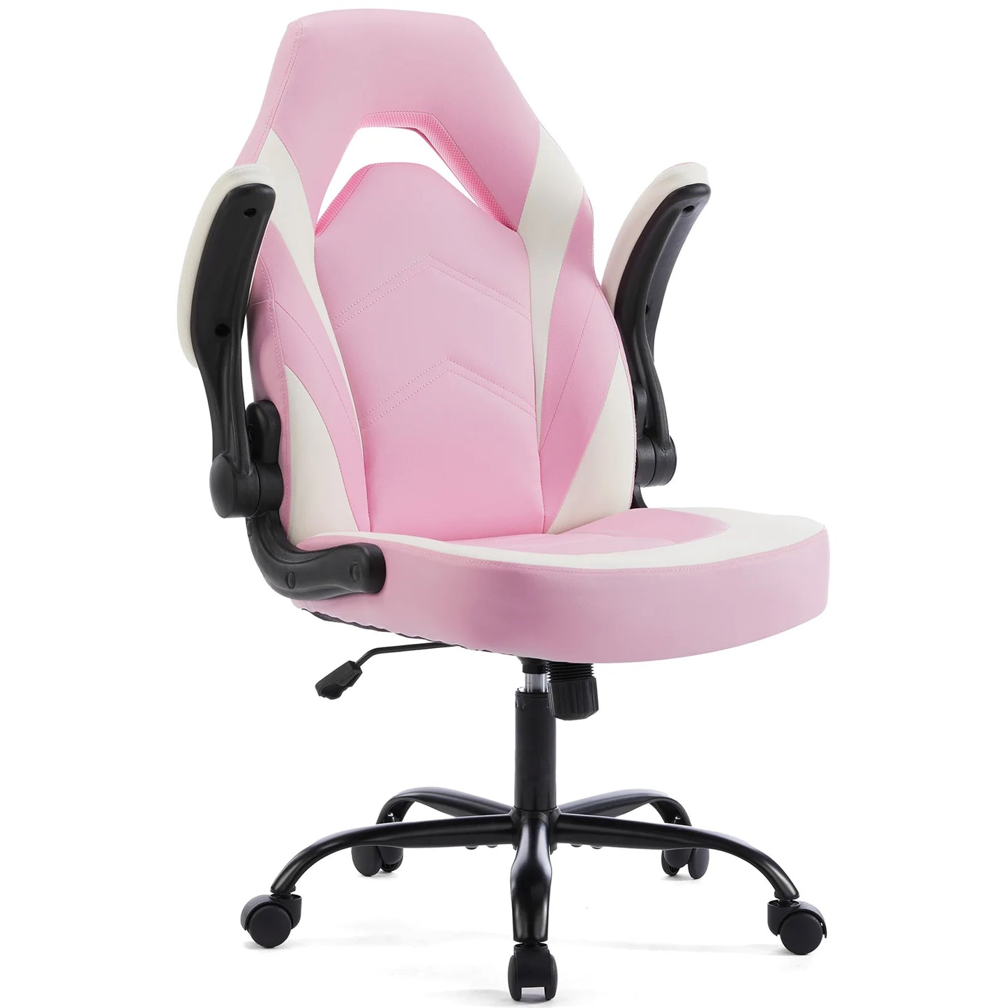 JHK Ergonomic PU Leather Office Chair With Flip Armrests