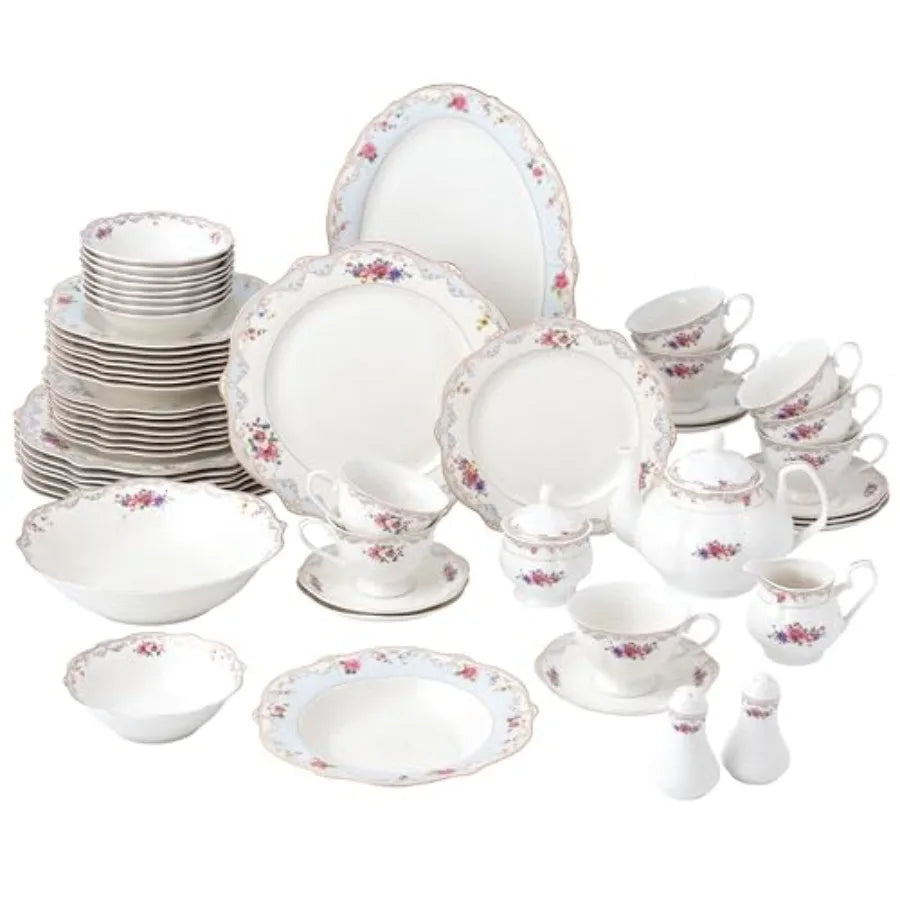 Bone China Dinnerware Set Service for Eight