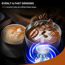 Coffee Grinder machine grinding whole beans for rich coffee flavor