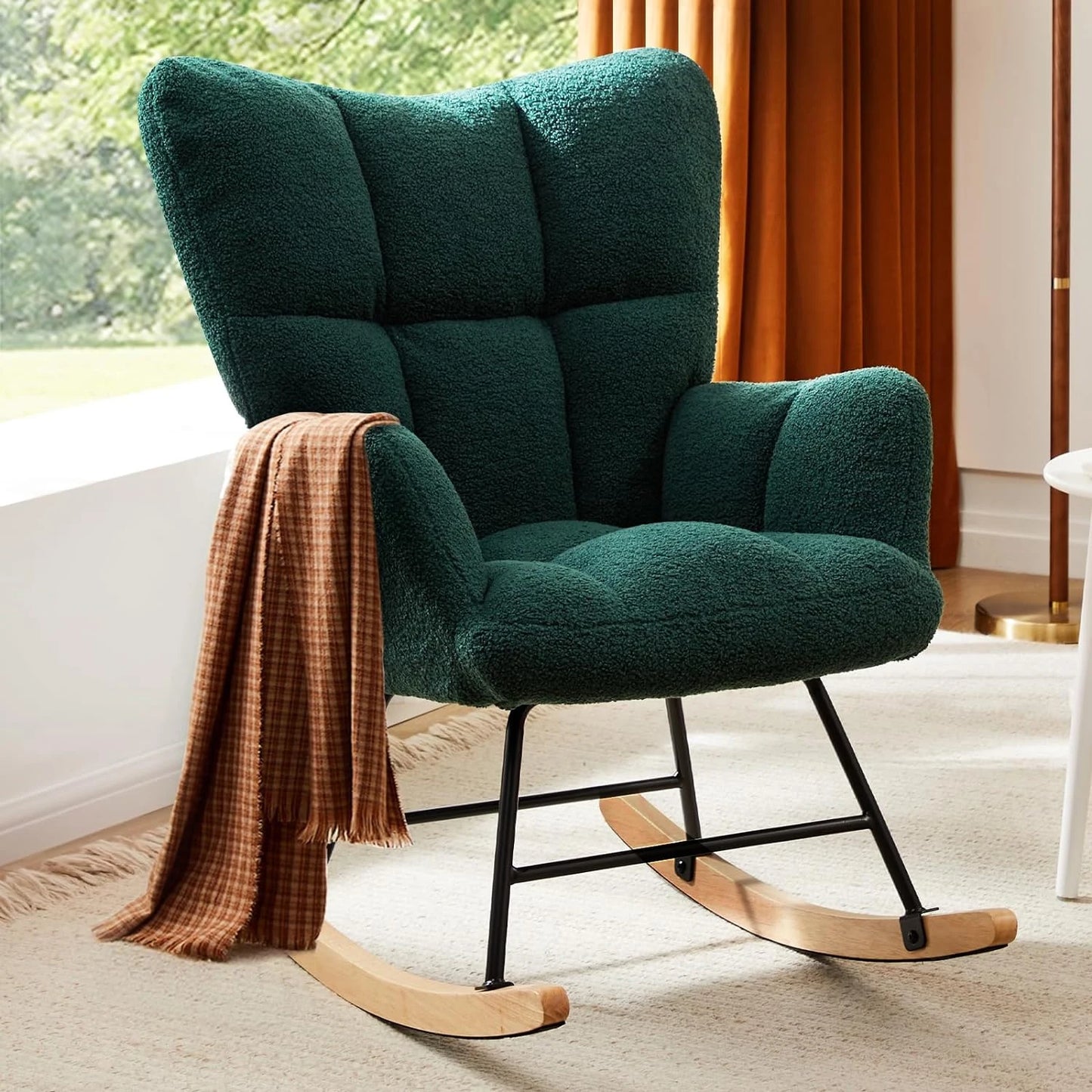 Studyset Modern Nursery Rocking Chair With Side Pocket