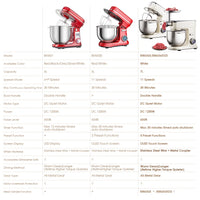 BioloMix Kitchen Food Stand Mixer, 1200W 11-Speeds DC Motor, Digital OLED Screen, Electric Food Mixer with Dough Hook, Whisk