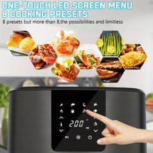 KitCook Large Air Fryer, 1500W 7QT AirFryer Cooker, Adjustable Temperature 100-400°F, 8 Presets Menu, Digital Touch Screen, Nons