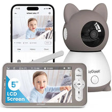 ieGeek Baby Monitor with 2K Camera and Audio - Video Monitor with 5