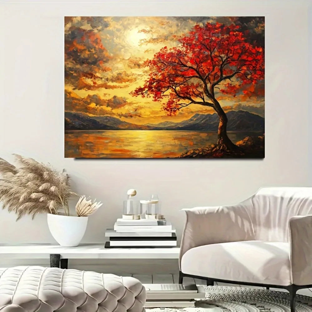 Oversized Tree of Life Canvas Painting 