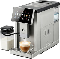 3rd-Gen Espresso Coffee Maker with Milk Frother - Removable Brewer & Grinder, Adjustable Coarseness/Flavor, Detachable Milk Tank