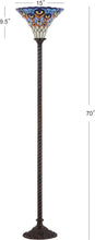 Jonathan Y Peacock Tiffany Style Torchiere LED Floor Lamp