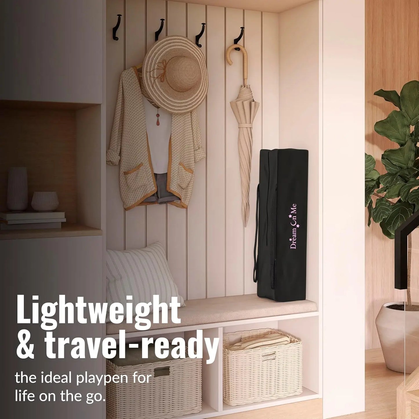Portable Baby Travel Playard With Mesh Sides And Mattress Pad
