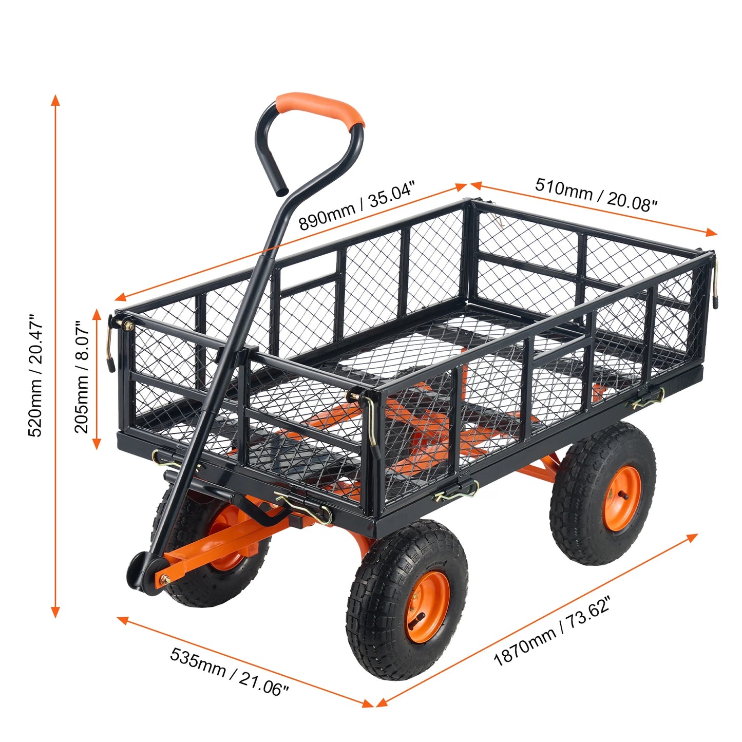 Heavy duty wheelbarrow for gardening and landscaping