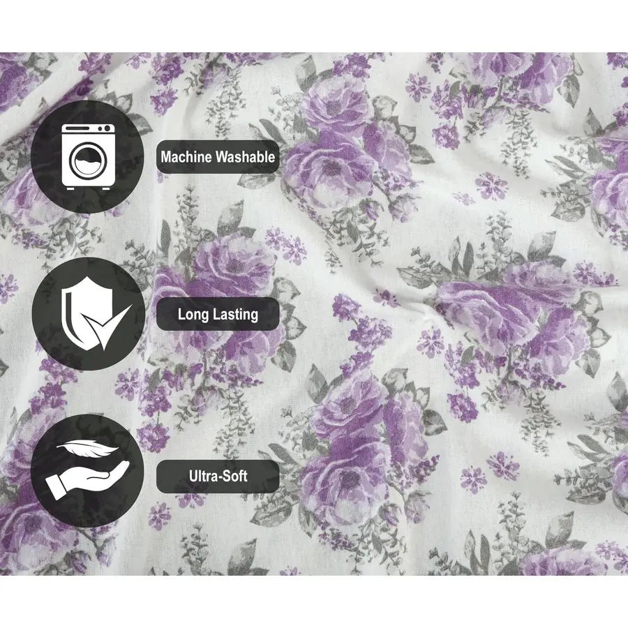 4 Piece 100 Cotton Flannel Sheets Queen Size Bed Set Warm amp Extra Soft Deep Pockets, Breathable, All Seasons Comfy Double Brus
