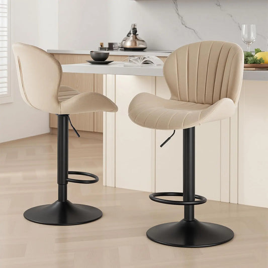 JHK Ergonomic Modern 360 Swivel Dining Chairs Set of 2