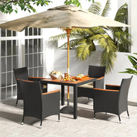 Compact balcony rattan garden furniture set ideal for small outdoor spaces.