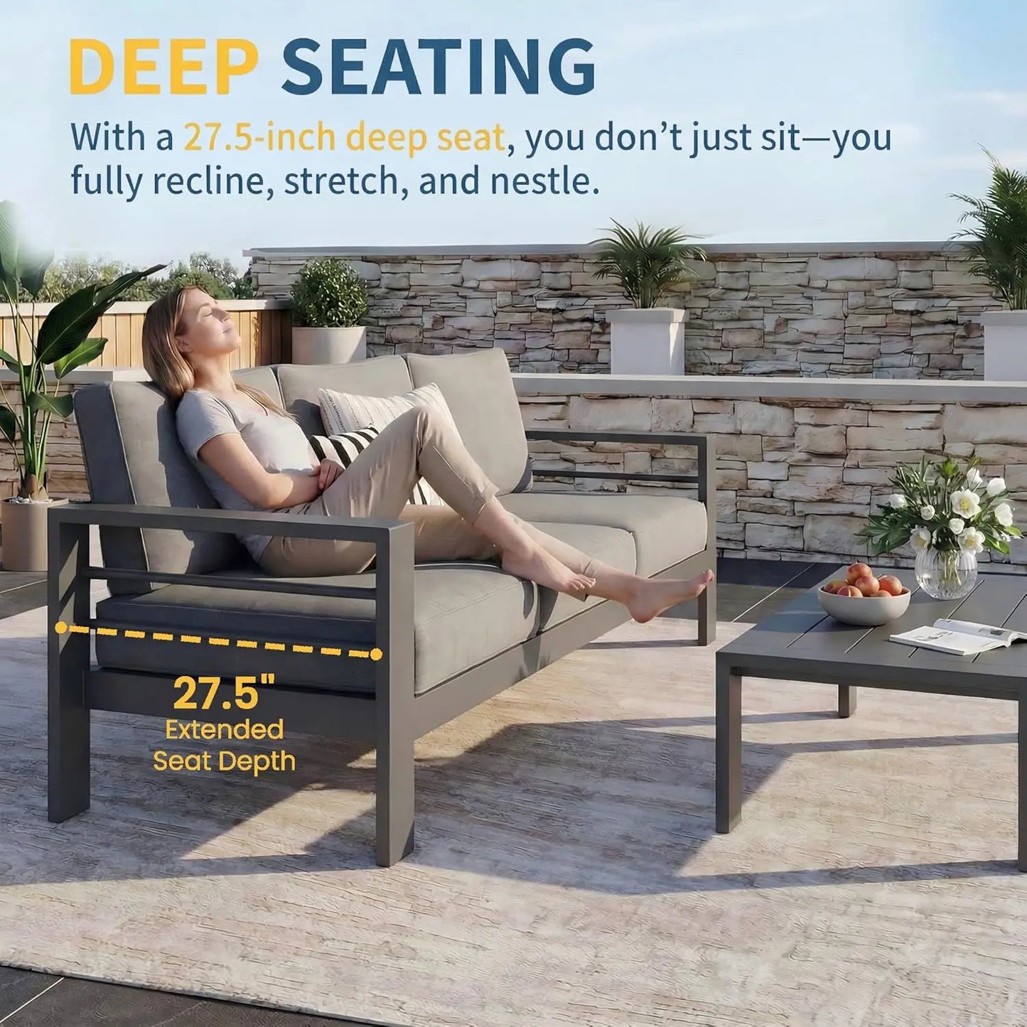 Contemporary outdoor furniture for backyard spaces