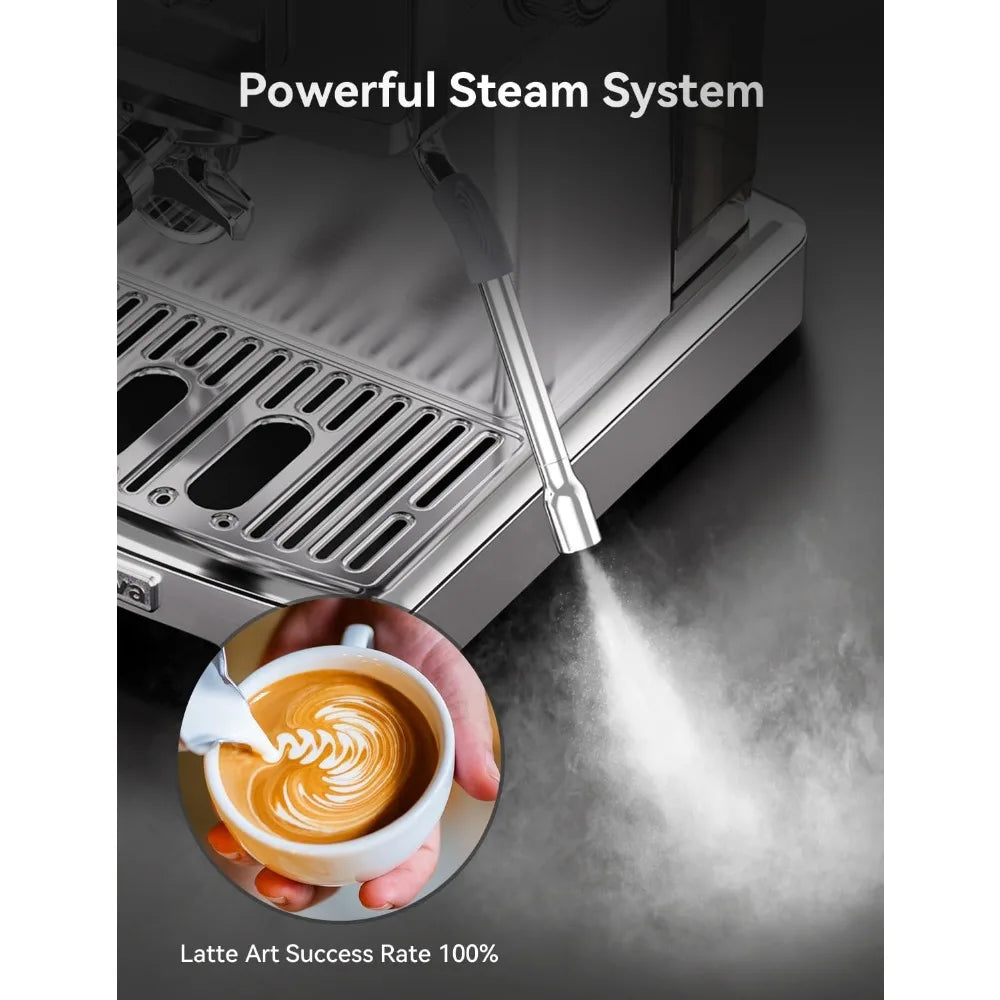 XMSJ Espresso Machine 15 Bar With Powerful Milk Frother