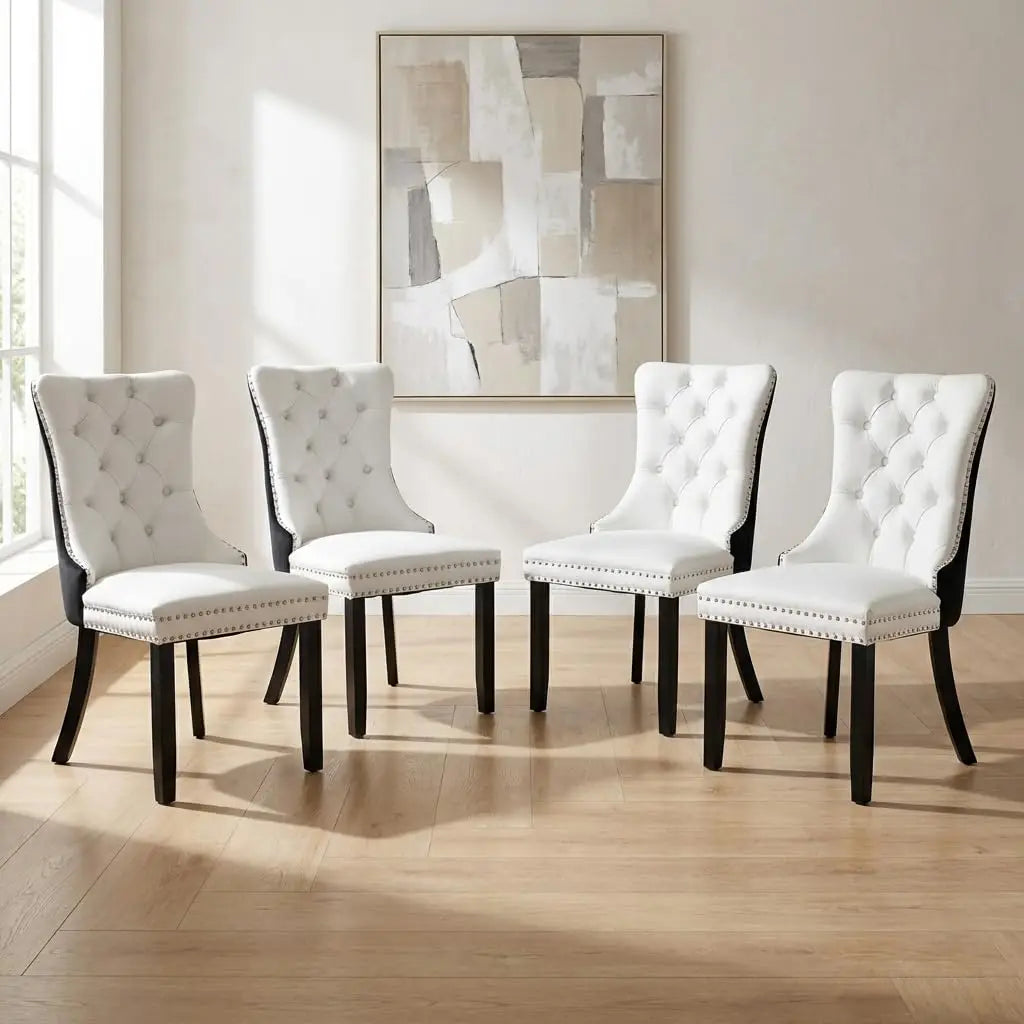 Modern Tufted Upholstered Dining Chairs Set of 4, Olive Green Velvet Dining Room Chair with Metal Legs, Sillas de, Customized