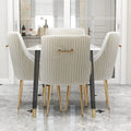 Modern Glam Boucle Velvet Dining Vanity Chair Set of 4
