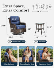 Luxury 3Piece Outdoor Wicker Patio Set with High Back Chairs