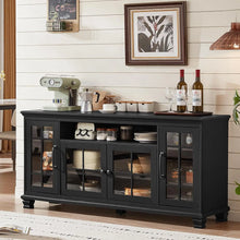 Large Sideboard Buffet Cabinet with Storage, Vintage White Farmhouse 60