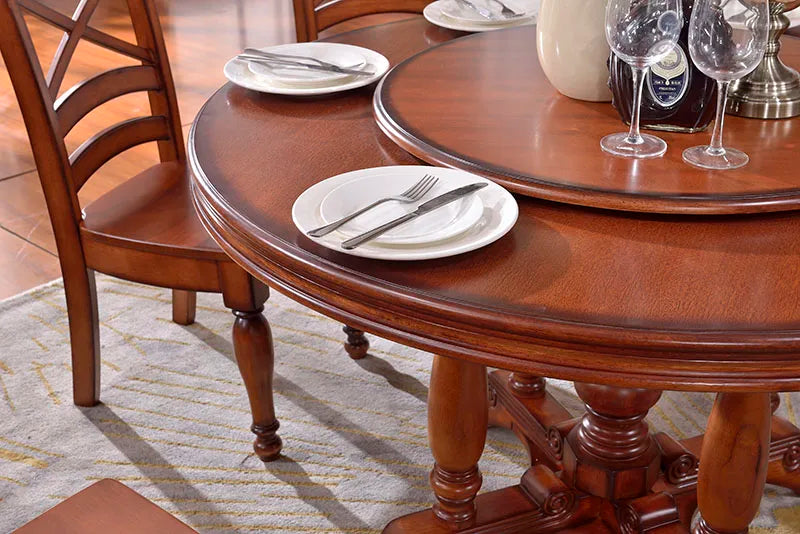 Round Dining Table Dining Table And Chair Set For 6 Furniture Living Room Dining Table Set Wood Chair