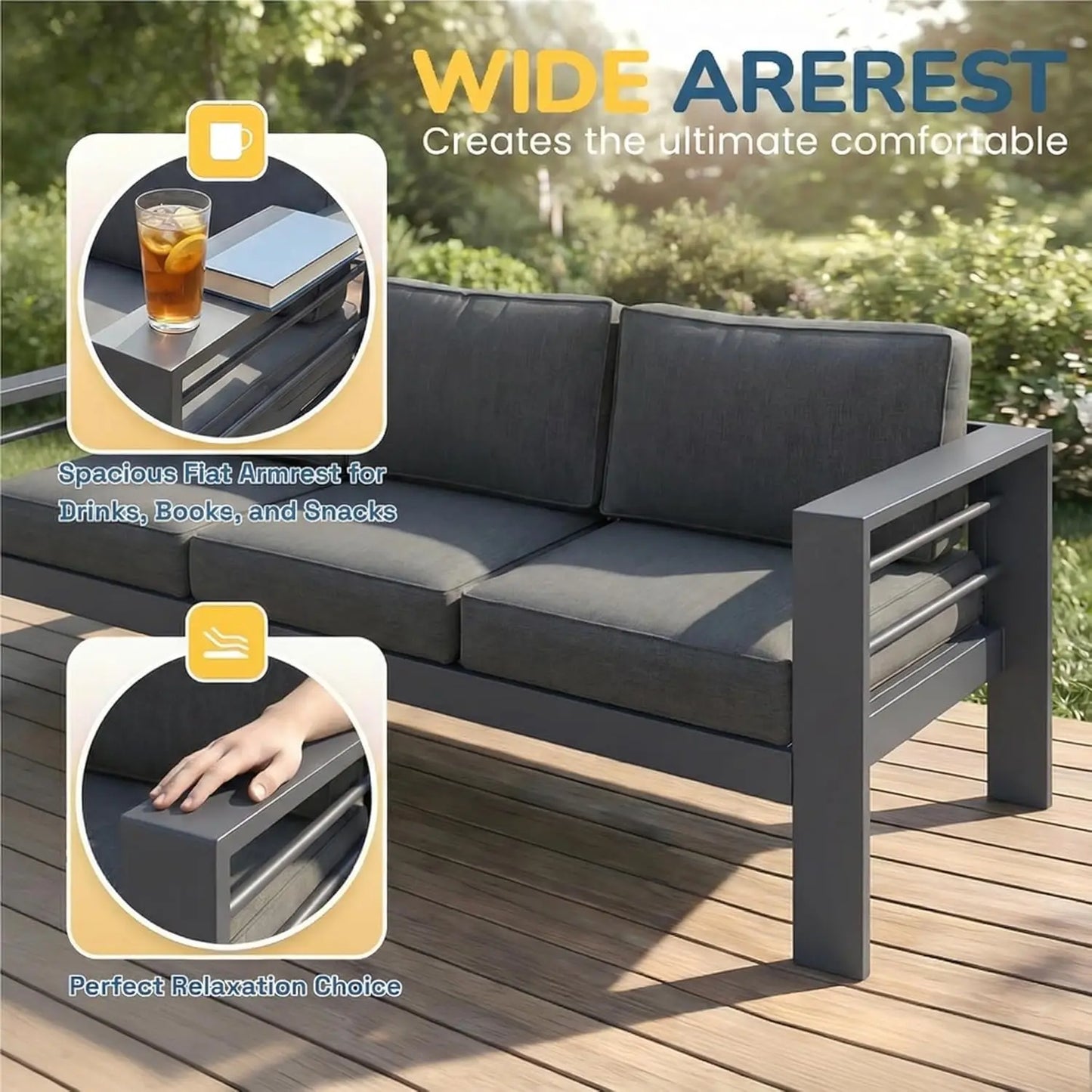 Premium wicker outdoor furniture set for patio living