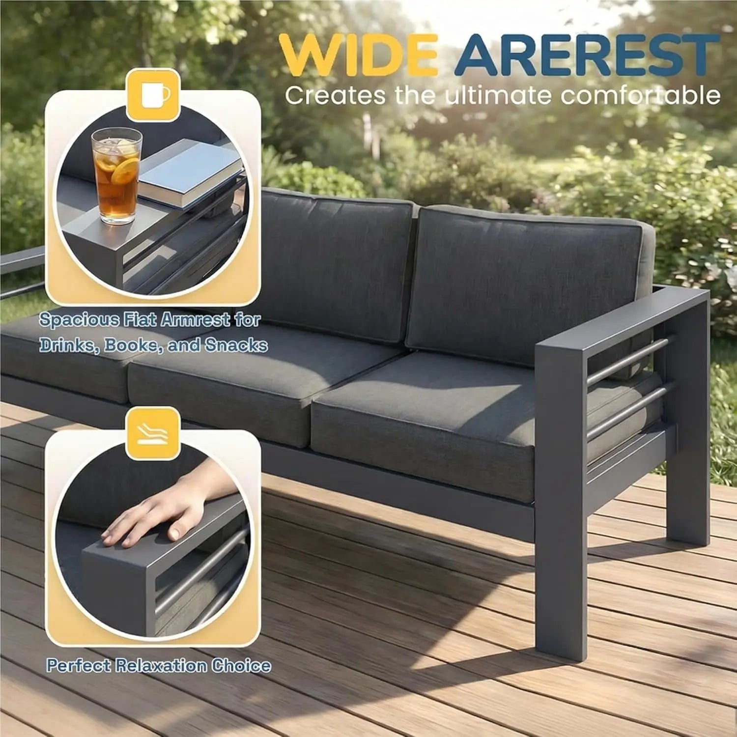 Premium wicker outdoor furniture set for patio living