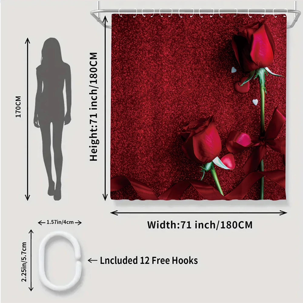 Avant-Garde Waterproof Shower Curtain And Complete Four-Piece Bathroom Kit