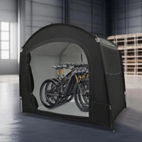 Bike Storage Shed for 1-4 Bikes Portable Waterproof Bicycle Shelter Tent 220x150x185cm 210D Oxford Cloth Foldable Sunshade Cover