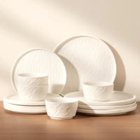 Dinnerware sets plates and bowls sets color white