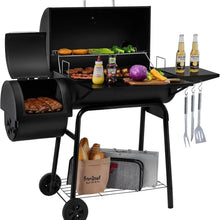 Charcoal Offset Grill Smoker for Outdoor Barbecue Grill