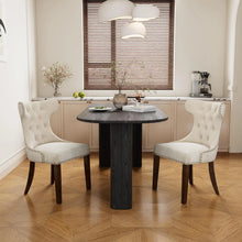 Upholstered Modern Dining Chairs Set of 2, High-end Button-Tufted Leather Dining Room Chairs with Nailhead Trim,, Customized