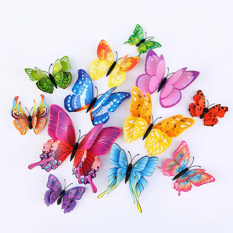 3D Layer Butterfly Wall Stickers For Living Room Decor