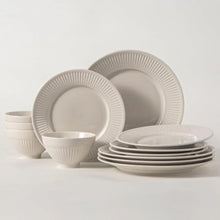 Dinnerware sets plates and bowls sets color brown white