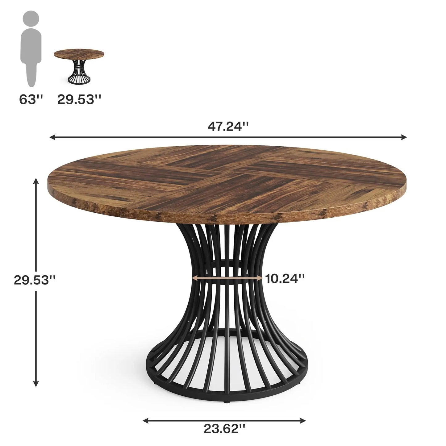Tribesigns Round Dining Table For Modern Home Kitchen