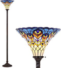 Jonathan Y Peacock Tiffany Style Torchiere LED Floor Lamp