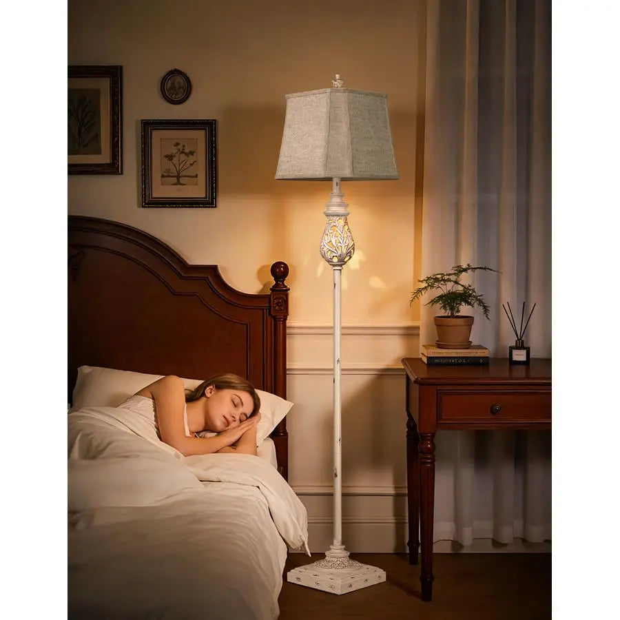 Vintage Floor Lamp With Night Light For Living Room