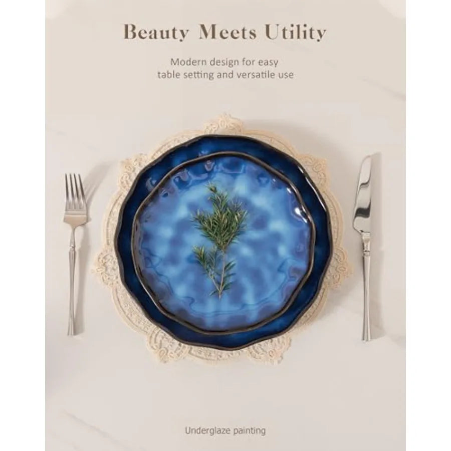 Dinnerware sets plates and bowls sets modern platesCeramic Dinnerware Sets 12 Pieces Porcelain Lightweight Plates Scratch Resis