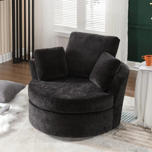 Modern Barrel Chair With Cushions For Living Room Comfort