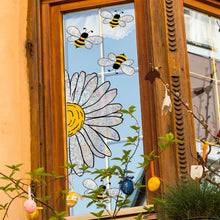 Sunflower Bee Window Stickers Static Cling Glass Decals Home Decor