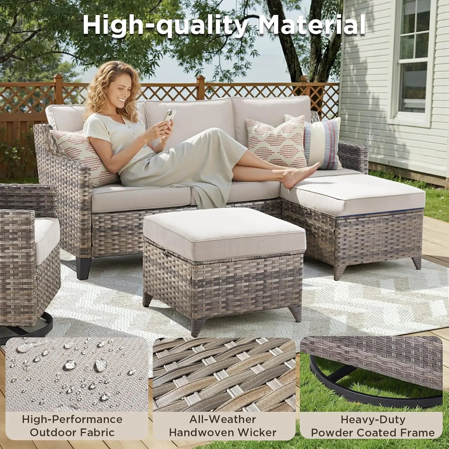 Outdoor patio furniture Set for Modern Garden 