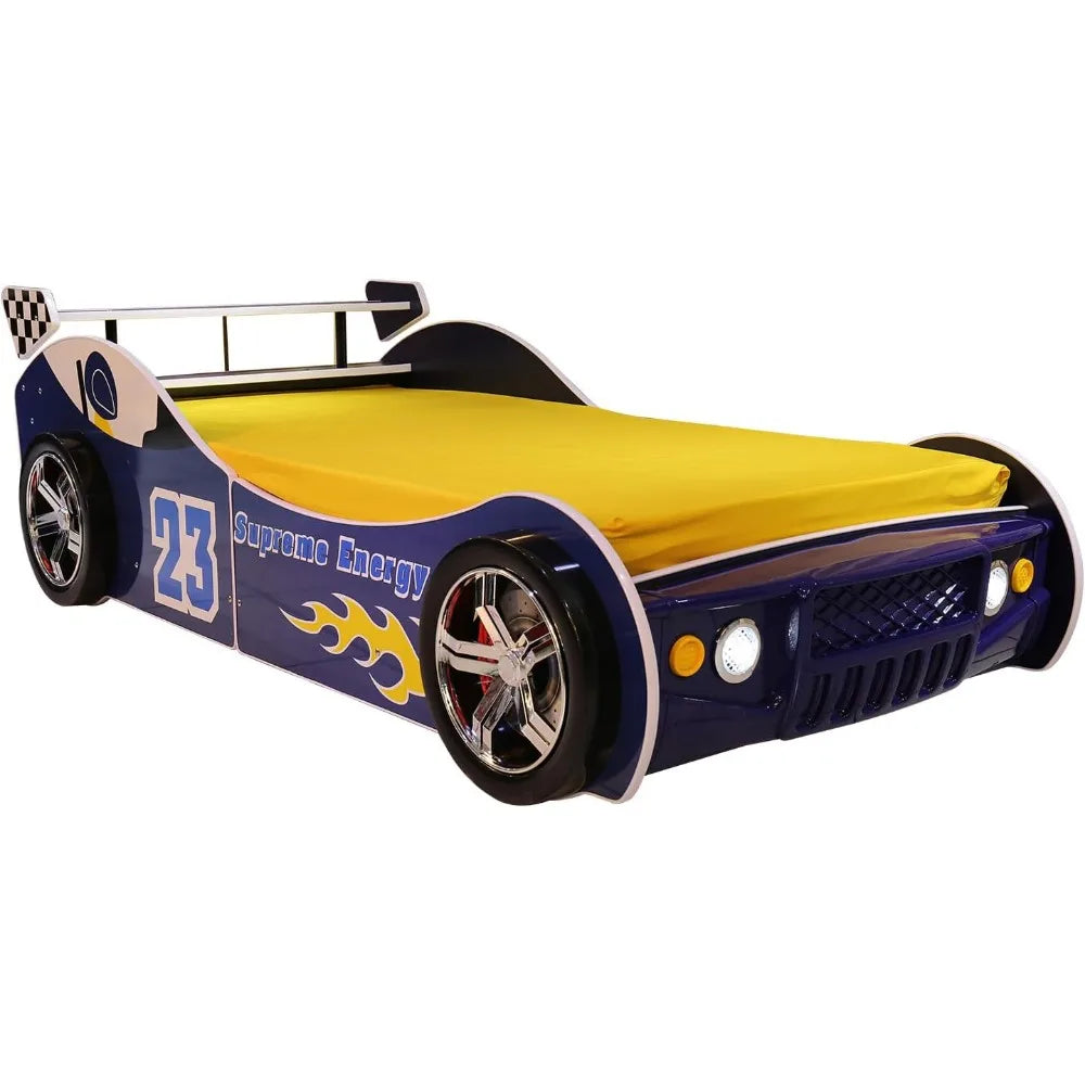 Dafify Hmfule Twin Race Car Bed Frame With LED Lights