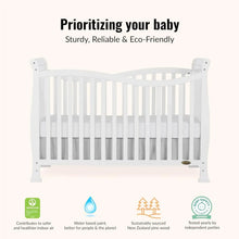 Violet 7-In-1 Convertible Life Style Crib In White, Greenguard Gold Certified, 4 Mattress Height Settings, Made Of Sustainable